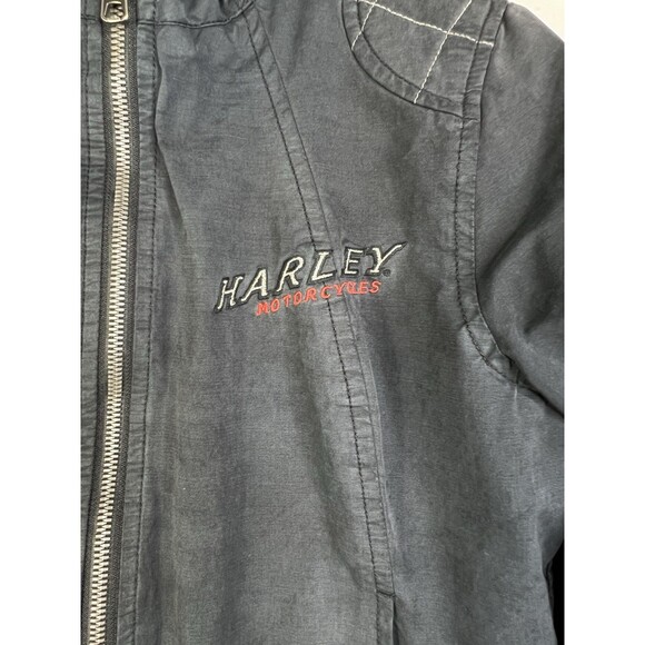 Harley-Davidson Canvas Jacket Sz M Wings Embroidery Water Resistant 97555-13VW - Picture 4 of 14